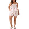 Agnes Orinda Women's Plus Size Cute Pattern with Pockets Short Pajamas Sets - 2 of 4