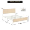 Bed Frame with Headboard and Footboard, Boho Bed Frame with Heavy Duty Sturdy Steel Slat Support - 2 of 4