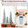 Resenkos 3-Piece Snow-Flocked Potted Artificial Christmas Tree Set - Green/Silver - 2 of 4