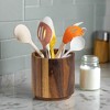 Kalmar Home Solid Acacia Rotating Lazy Susan Utensil Holder - Large - 2 of 3