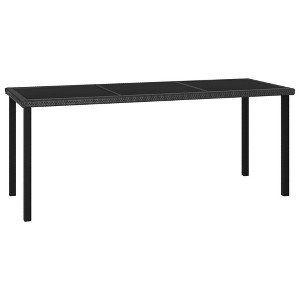 vidaXL Garden Dining Table Black - 1 of 4