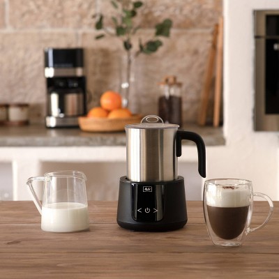 Compact Black and Stainless Steel Automatic Milk Frother