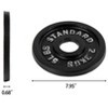 Sapphtopaz Olympic Cast Iron Weight Plates for Barbell, 2-Inch Barbell Plates for Weightlifting and Strength Training in Home & Gym - 3 of 4
