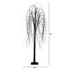 Nearly Natural 6-ft Pre-Lit Halloween Black Willow Artificial Fall Tree with 160 Orange and Purple LED Lights - 2 of 4