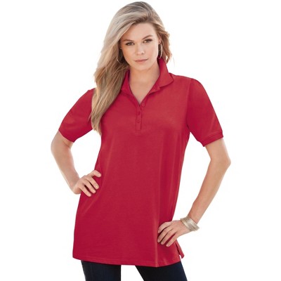 Roaman's Women's Plus Size Polo Ultimate Tee