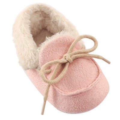Image of Luvable Friends Baby Girl Moccasin Shoes, Pink, 0-6 Months
