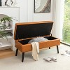 KTMBDW Ottoman with Storage, Storage Ottoman Bench with Safety Hinge, Upholstered Entryway Bench with Seating for Bedroom, Living Room - 2 of 4
