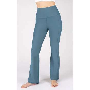Yogalicious Womens Lux Tribeca Side Pocket High Waist Flare Leg Pant -  Quiet Shade - Small