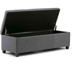 NicBex Faux Leather Storage Ottoman Bench,Upholstered Storage Ottoman with Stitching Design,Modern Storage Bench for Living Room,Bedroom - 1 of 4
