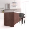 HomeRoots 26" Brown Faux Leather And Iron Swivel Low Back Counter Height Bar Chair - 2 of 4