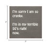 Slickblue Funny 50s Cranky Quote Wood Sign – Rustic Wall Decor 7x7 Shelf or Hanging Art, 10 Color Options - 3 of 3