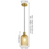 Rennnsan Ulwena 5" W 1 - Light Dome Textured Glass Modern Dimmable Flush Mount - 3 of 4