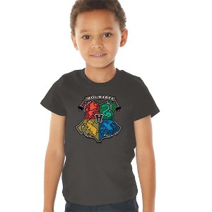 Toddler Boys' Harry Potter Hand Drawn Hogwarts Crest T-Shirt - 1 of 4