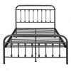 TiramisuBest Metal Platform Bed Frame, Victorian Style Headboard/Footboard/Under Bed Storage/No Box Spring Needed/Full Size,Black - 3 of 4