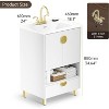 phiestina 24" White Modern Bathroom Vanity, Fully Pre-Assembled with Ceramic Sink, 2 Doors & 1 Drawer, Faucet Not Included - 2 of 4