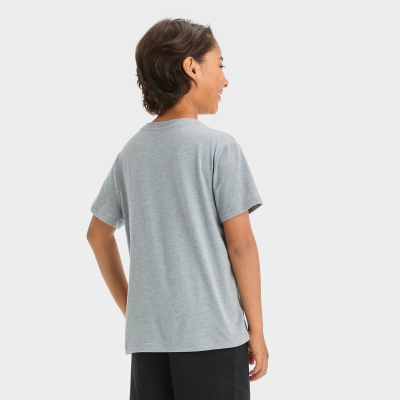 Boys' Short Sleeve Skateboards and Lightning Bolts Graphic T-Shirt - Cat & Jack™ Light Gray, 4 of 5