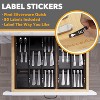 Bamboo Silverware Drawer Organizer with Labels ,Kitchen Utensil Tray Holder Organizer for Flatware, Cutlery,6 Slots - 3 of 4