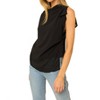 Women's Asymmetrical Loose Fit Cowl Neck Blouse - GILLI - 2 of 3