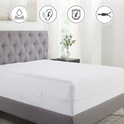 King Size White Waterproof Zippered Mattress Encasement