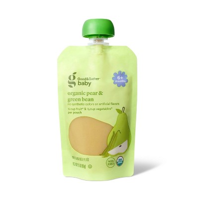 Organic Pear Green Beans Baby Food Pouch - 3.5oz - Good & Gather™