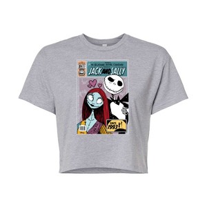 Women's - Disney - The Nightmare Before Christmas Cropped Graphic T-Shirt - 1 of 4