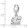 Black Bow Jewelry Sterling Silver Central Michigan Chippewas NCAA Bead Charm - 3 of 4