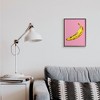 Stupell Industries Banana Pink Pop Tropical Fun Minimal Fruit Framed Giclee Art, Black, 11" x 14" - 3 of 4