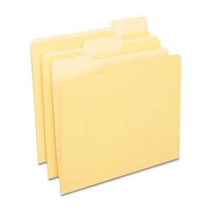 MyOfficeInnovations File Folders 3-Tab Letter Size Yellow 24/Pack (659800) - 1 of 4