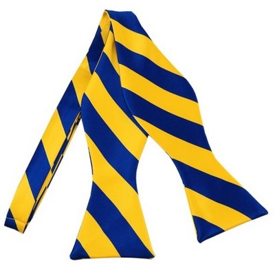 Men's 2.75" x 4.75" Adjustable 16" - 22" Self-Tie College Stripe Bow Tie