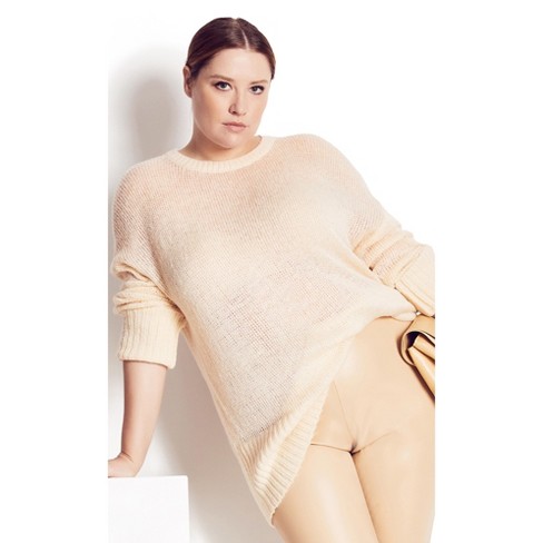 Women's Plus Size Scarlett Sweater - Stone