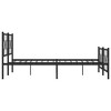 vidaXL King Metal Bed Frame with Headboard/Footboard-Black Industrial Steel Bedstead - 4 of 4