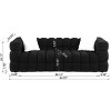 84.3" Modern Boucle Marshmallow Sofa,3-Seater Couch with Plush Cushions & Pillows for Living Room or Apartment-Baofuwish - 4 of 4