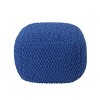 NicBex Modern Cube Pouf, Knitted Cotton Bean Bag Chair for Living Room, Bedroom, Dorm, No Assembly, Aqua - 3 of 4