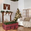 Hastings Home 9' Christmas Tree Storage Bag With Binding Straps - Burgundy - 2 of 4