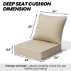 Crestlive Products 24 x 24 inch Sunbrella Outdoor Deep Seat Cushion Water-Repellent & Fade-Resistant Patio Chair Cushion - 2 of 4