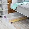 Sterilite 60qt Clear View Underbed Storage Bin with Latch Purple - 2 of 4