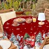 Racxily Christmas Round Tablecloth 60 in Christmas Nativity Table Cloth Xmas Tree Table Cloths Decorations - 2 of 4
