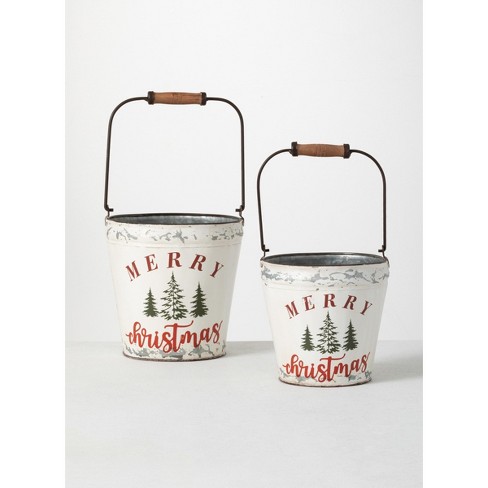 Polka Dot Metal Pail Buckets Party Favor 5-inch 