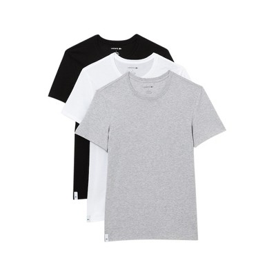 Lacoste Men's 3-Pack Cotton Crew Neck Slim Fit Undershirts