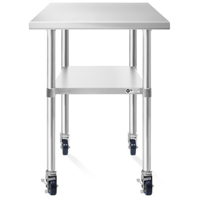 KUTLER 37" Stainless Steel Commercial Prep Table with Undershelf