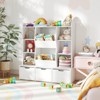 Tangkula 47" Children Bookcase Toy Storage Organizer w/3 Movable Drawers & 8 Cubbies - 4 of 4