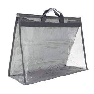 Unique Bargains Unique Handbag Dust Bags, Clear Purse Storage Organizer  PVC Dustproof Handbag Cover Transparent Purse Protector - 1 of 4