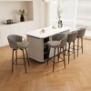 Lyngins Set of 2 Counter Height Bar Stools, Modern 360° Swivel Bar Stools with Metal Legs &  Anti-Slip Pads, Velvet Bar Chair/Dining Chair - 2 of 4