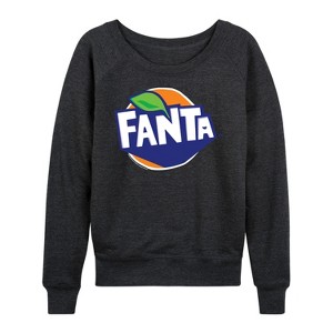 Women's - Coca-Cola - Fanta Costume Lightweight French Terry Wide Neck Long Sleeve Shirt - 1 of 4