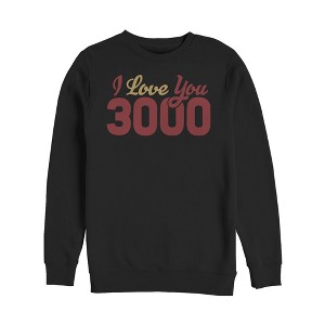 Men's Marvel Iron Man Love 3000 Script Sweatshirt - 1 of 3