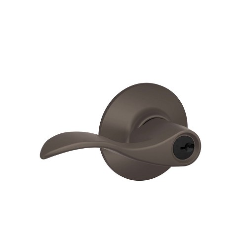 Schlage Accent Oil Rubbed Bronze Entry Lever Ka4 1-3/4 In. : Target