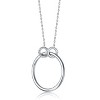 Guili Sterling Silver White Gold Plated Pendant Necklace, a timeless and elegant accessory for any occasion, adding charm and beauty. - 2 of 2