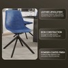 LeisureMod Markley Modern Leather Swival Dining Chair With Metal Legs - 4 of 4