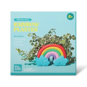 Mud Puddle Society 8pc Rainbow Planter Garden Art Kit - 1 of 4