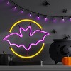 11" Lit Neon Moon and Bat Halloween Decorative Prop - Hyde and EEK! Boutique™ - 2 of 3